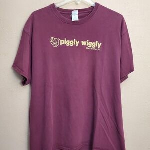 Burgundy Piggly‎ Wiggly t-shirt